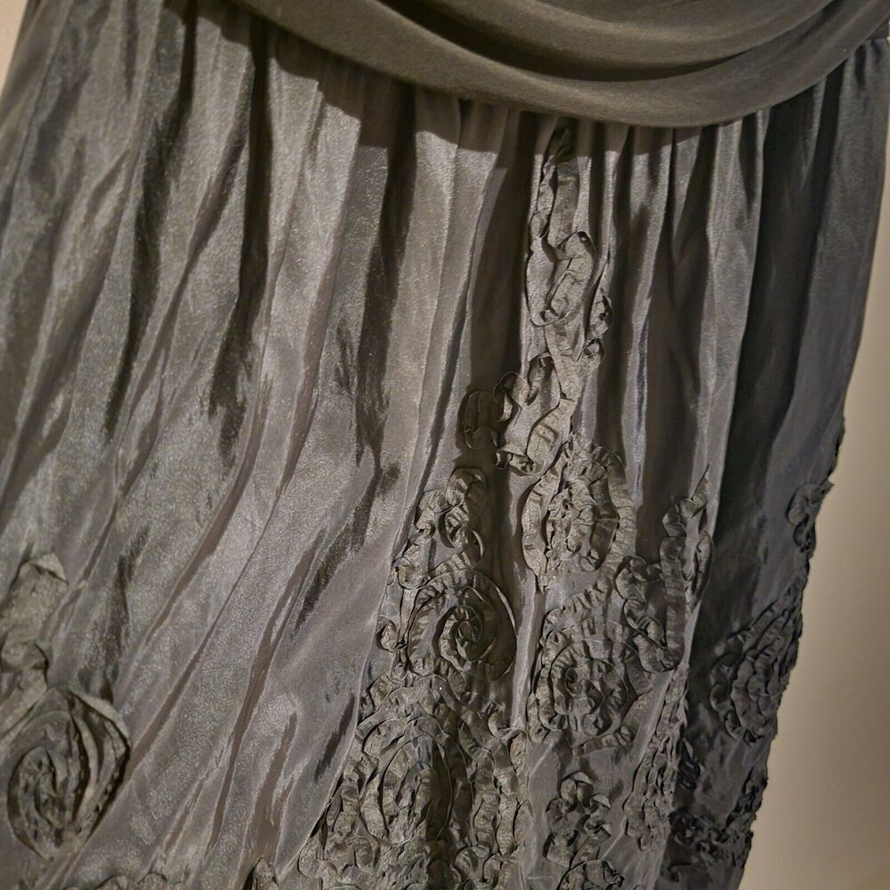 Jessica Howard Dress Size 12 Black Floral Monochrome Whimsigoth Babydoll Midi - Picture 6 of 8